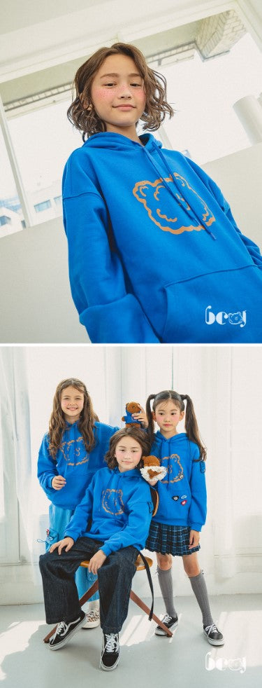 BEBEBEBE BE JUNIOR Pre Fall BEbear face hoodie