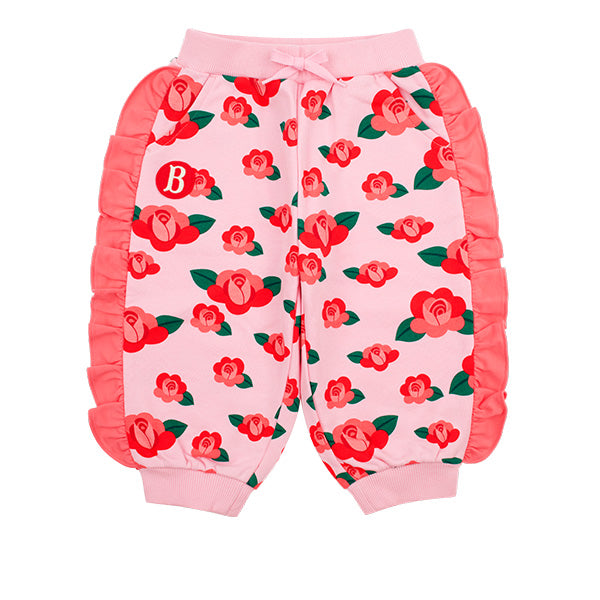 BEBE DE PINO All over camellia baby frill sweatpants