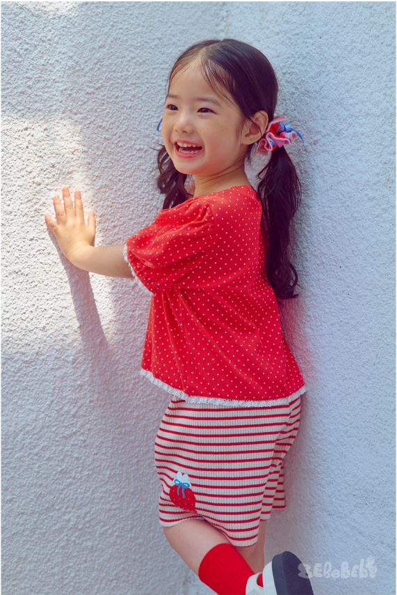 BEBEBEBE SUMMER strawberry ice cream puff daily set