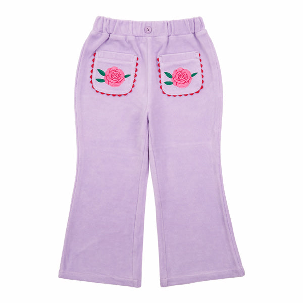 BEBE DE PINO Rose velour boots cut pants