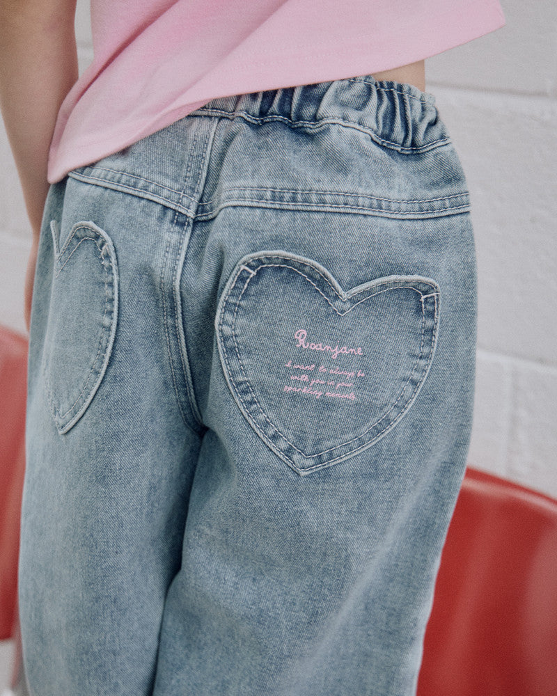 ROAANDJANE Heart Kung Denim Pants