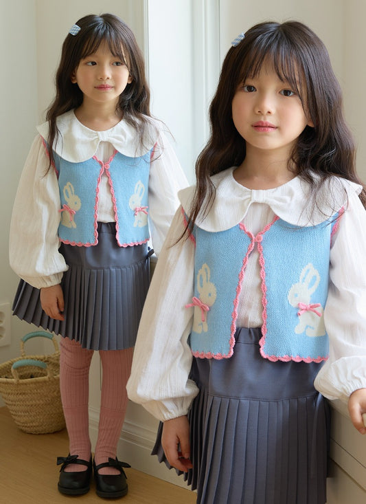 BEBETAILOR Rabbit scallop vest
