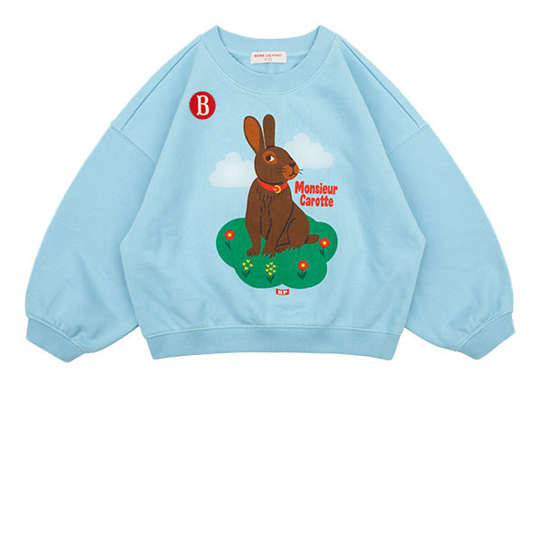 BEBE DE PINO Rabbit loose fit crop sweatshirt