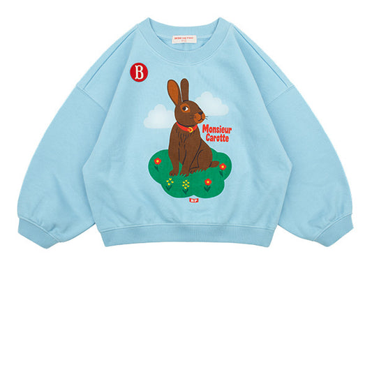 BEBE DE PINO Rabbit loose fit crop sweatshirt