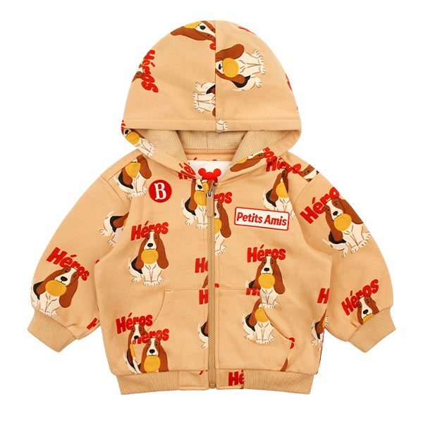BEBE DE PINO All over heros baby hoodie zip up jacket