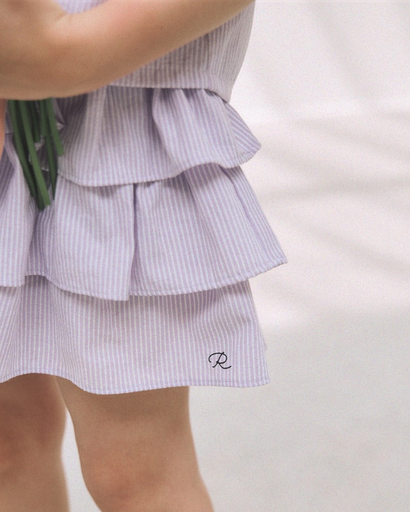 ROANJANE seersucker blueberry skirt
