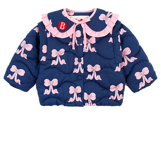 BEBE DE PINO All over puff ribbon baby frill collar jacket