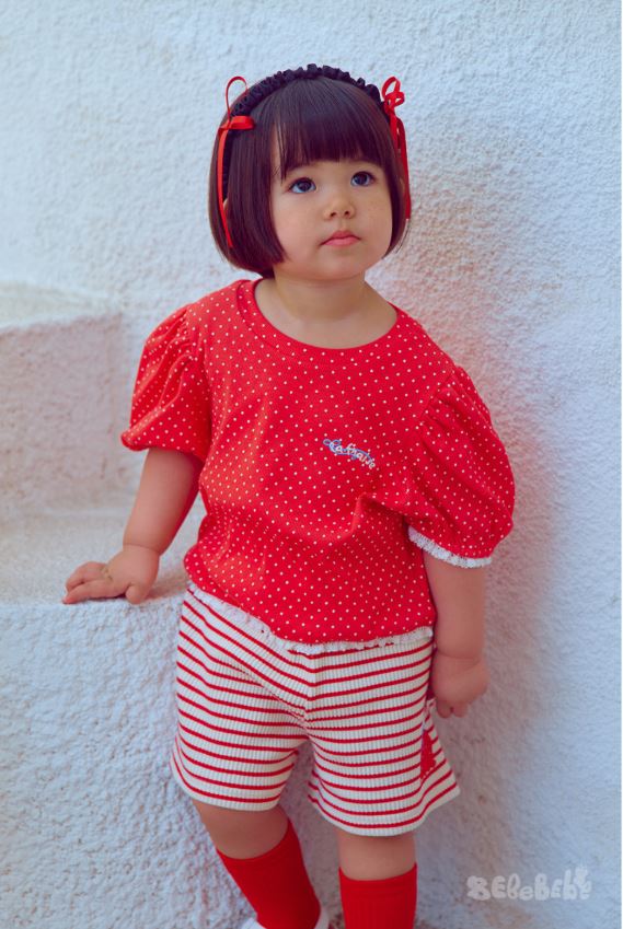 BEBEBEBE SUMMER strawberry ice cream puff daily set