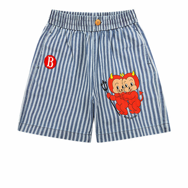 BEBE DE PINO Little demons stripe denim pants