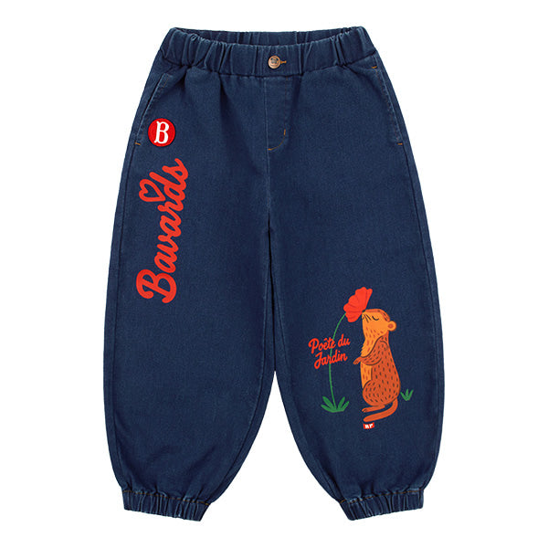 BEBE DE PINO Squirrel denim jogger pants