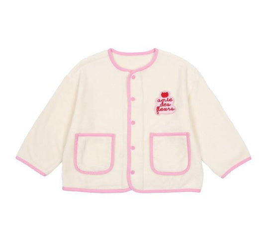 BEBEBEBE HOLIDAY Flower fleece jumper (IVORY)