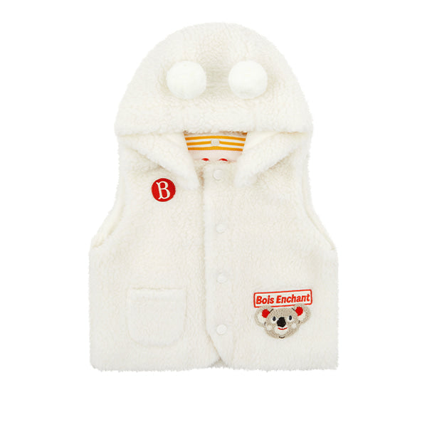 BEBE DE PINO Baby Koala Tumble Fur Hooded Vest