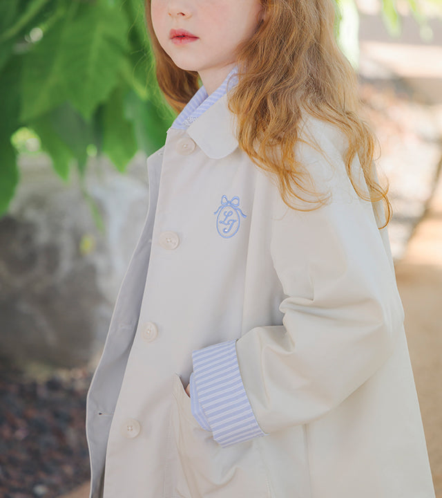 I LOVE J Ribbon trench coat