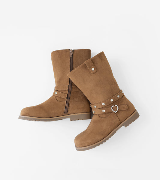 I LOVE J Mate suede middle boots