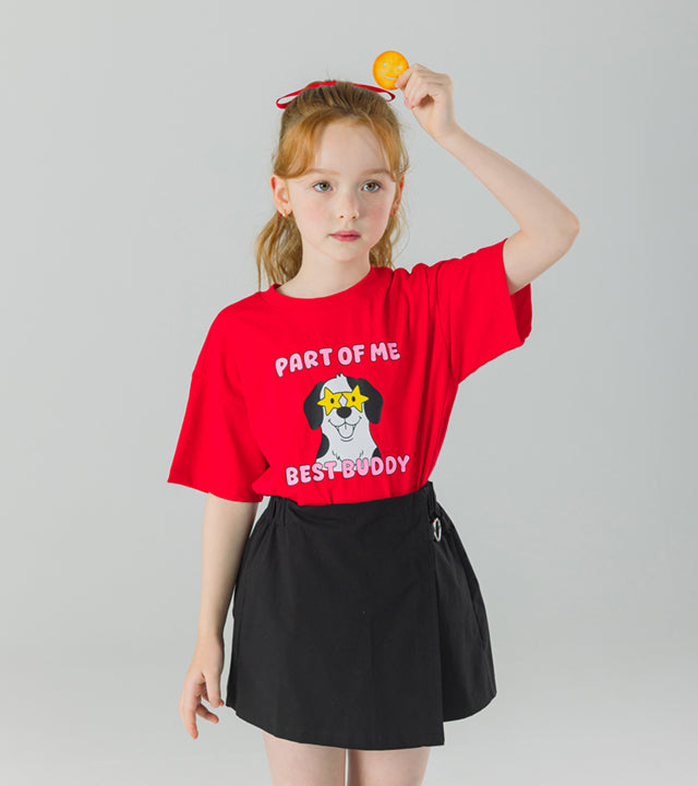 I LOVE J fuscha heart wrap skirt