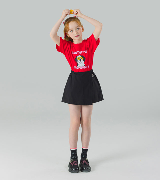I LOVE J fuscha heart wrap skirt