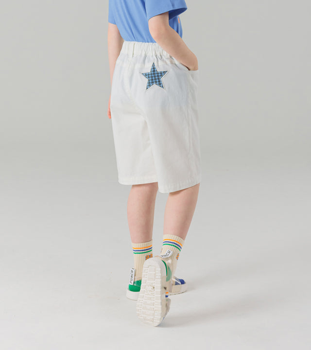 I LOVE J check star pants