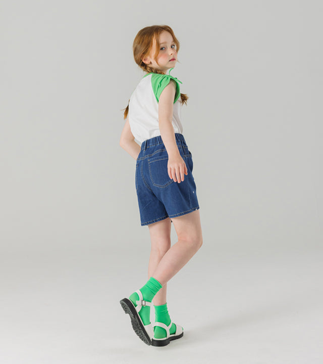I LOVE J heartslet heart denim short