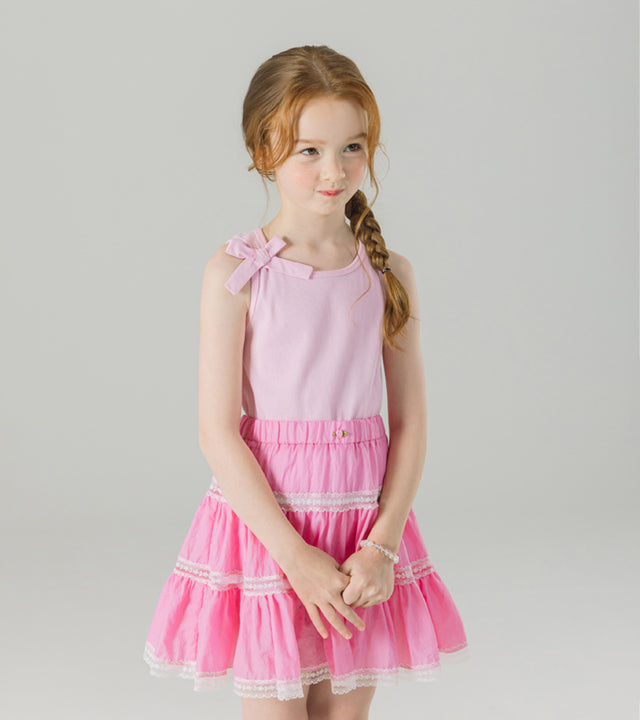 I LOVE J grang ribbon rib top