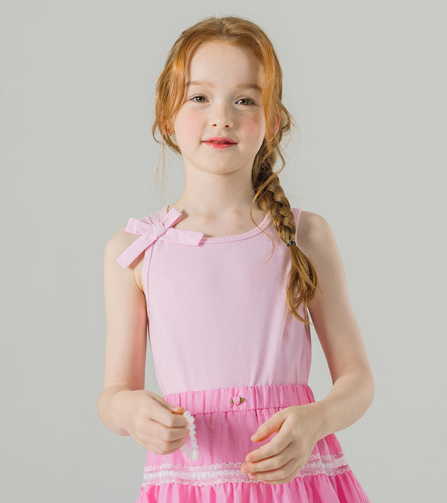 I LOVE J grang ribbon rib top
