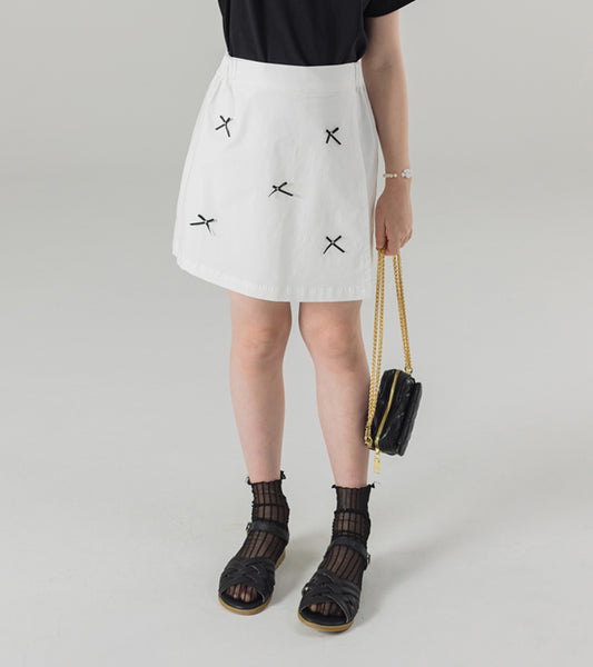 I LOVE J toons ribbon wrap skirt pants