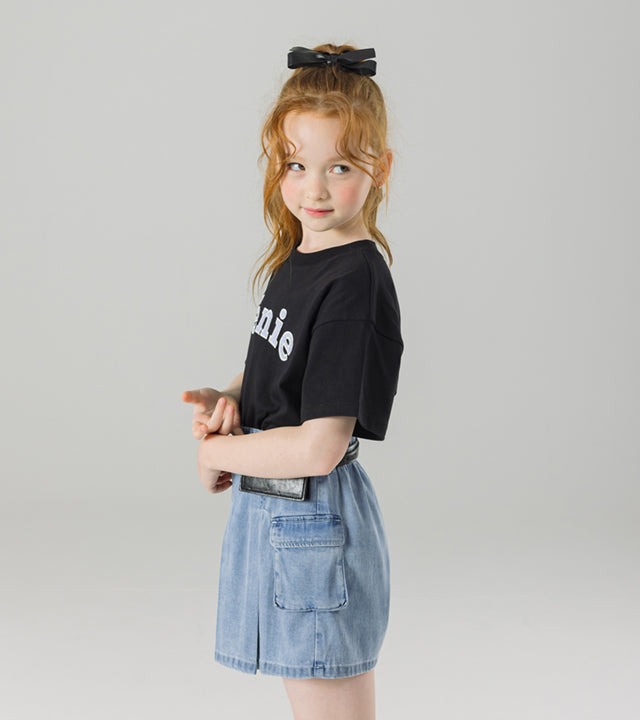 I LOVE J muit cargo denim wrap skirt pants