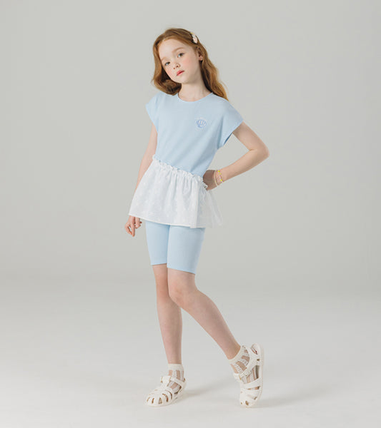 I LOVE J clam ribbed 2pc set