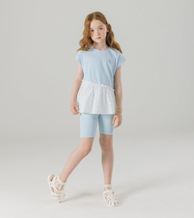I LOVE J clam ribbed 2pc set