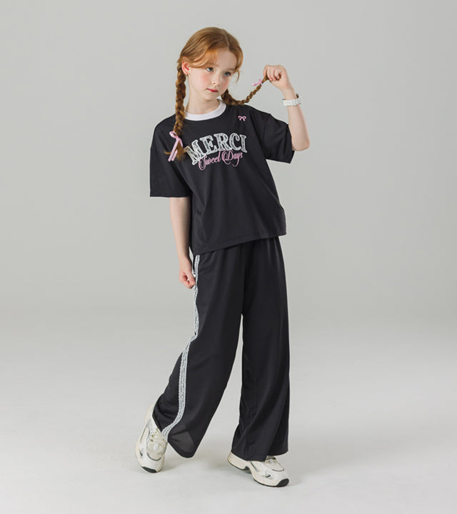 I LOVE J ribbon pair lace pants