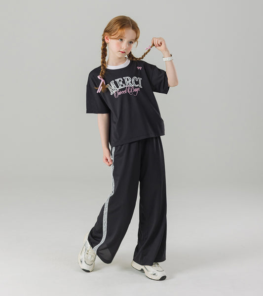 I LOVE J ribbon pair lace pants