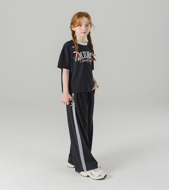I LOVE J ribbon pair lace pants