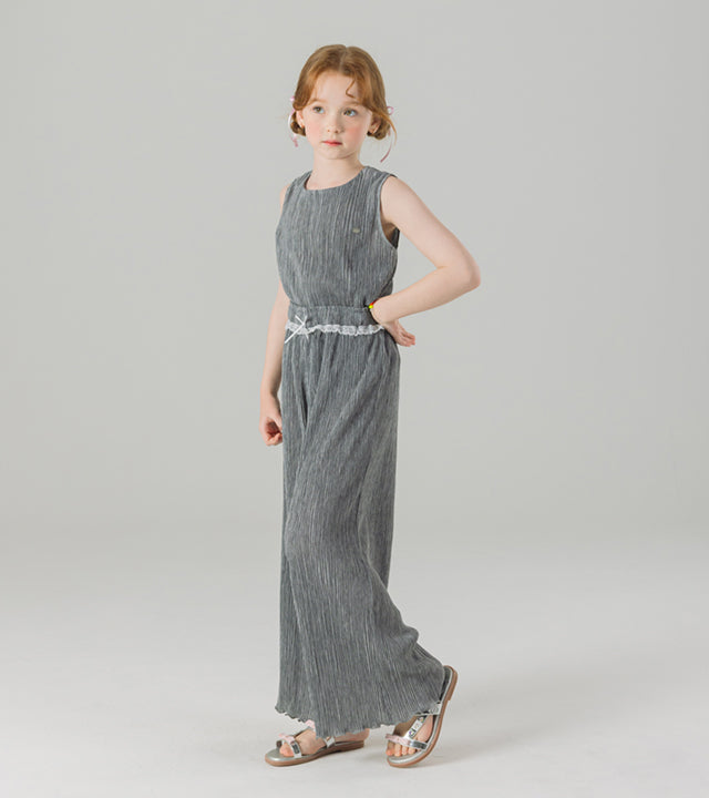 I LOVE J jude pleated sleeveless top (Grey)