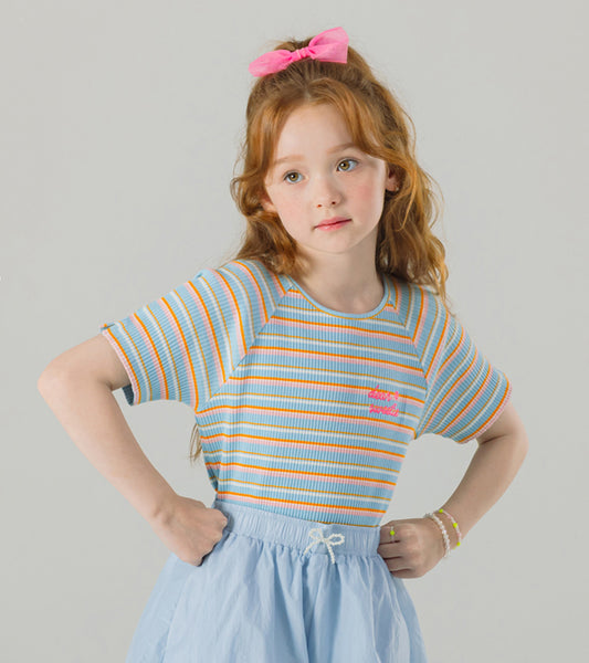 I LOVE J witry stripe rib top