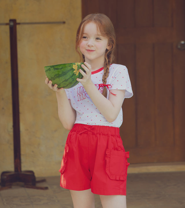 I LOVE J pimu frill pocket shorts