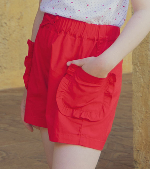 I LOVE J pimu frill pocket shorts