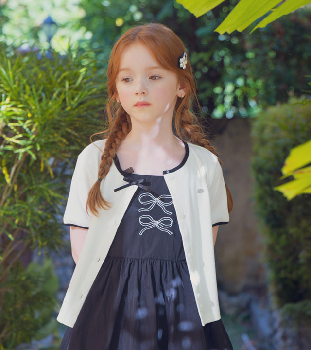 I LOVE J lerly ribbon rib cardigan