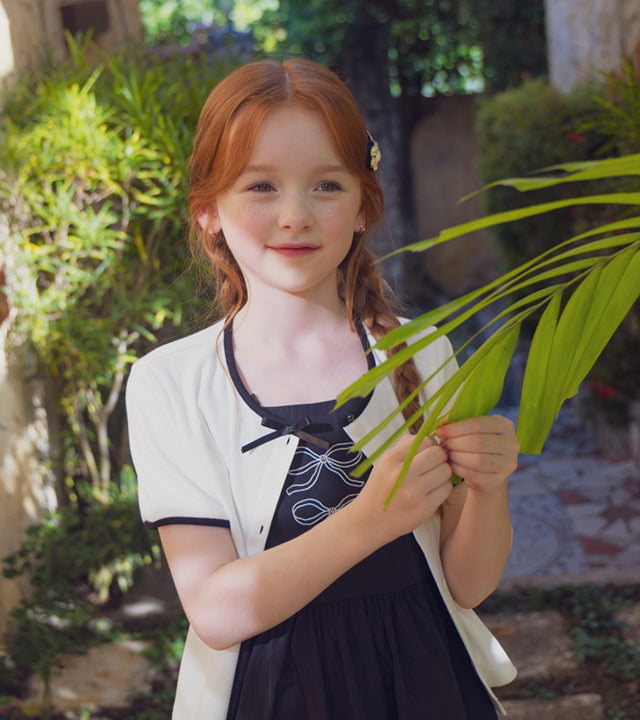 I LOVE J lerly ribbon rib cardigan