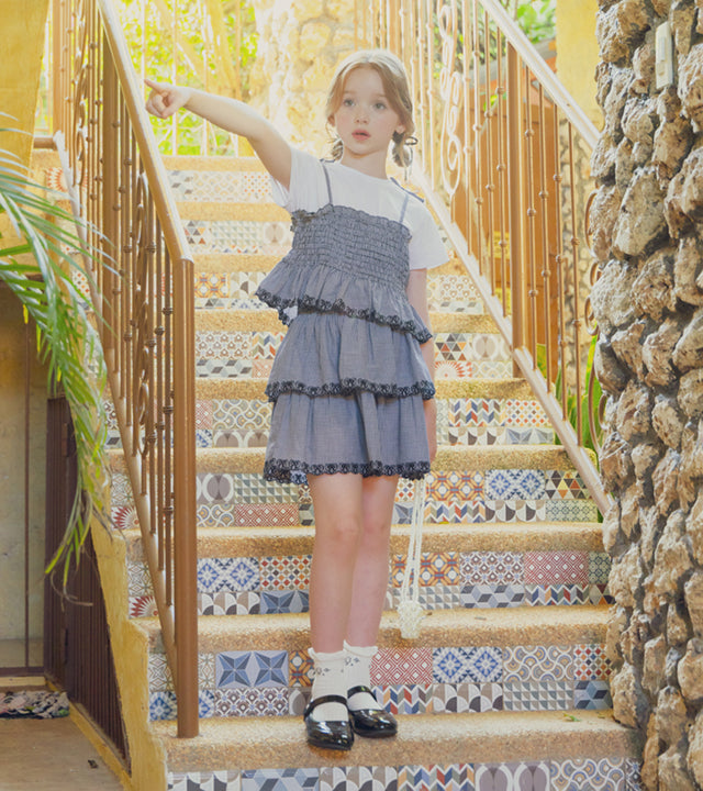 I LOVE J kenaril check layered top