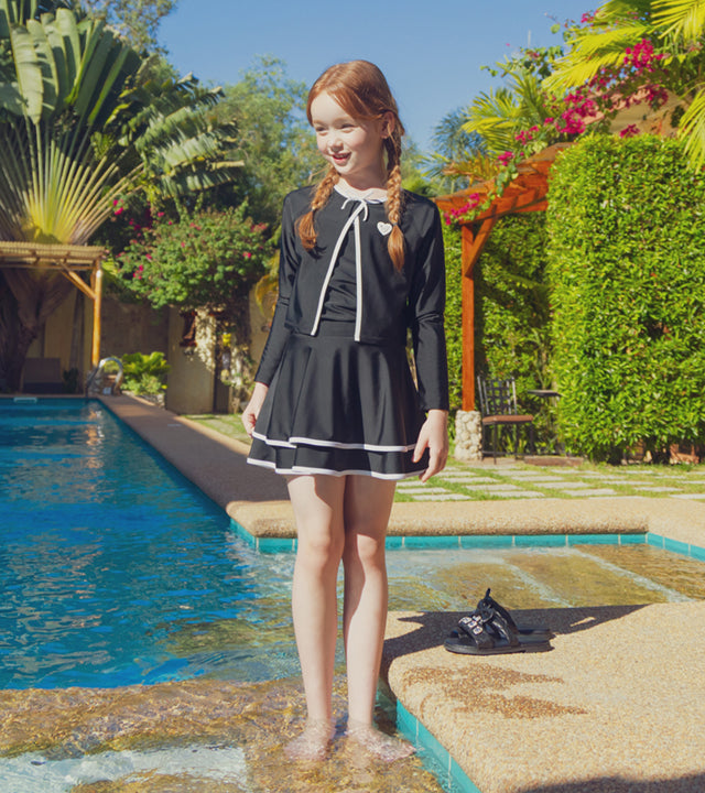 I LOVE J lote ribbon rashguard set