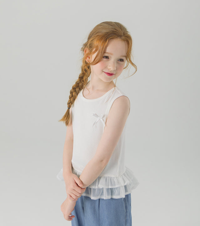I LOVE J pitiri shirred sleeveless top