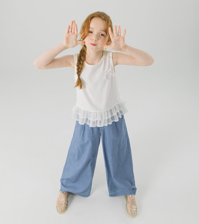 I LOVE J pitiri shirred sleeveless top