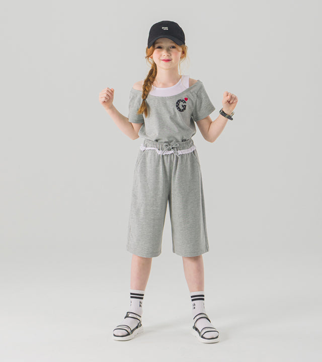 I LOVE J lanceji short sleeve 2pc set