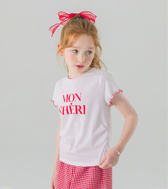 I LOVE J moncherry shirred top