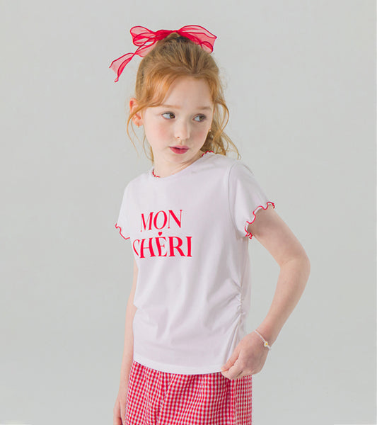 I LOVE J moncherry shirred top