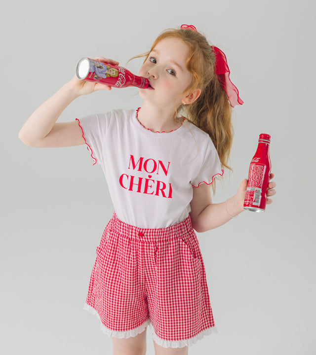 I LOVE J moncherry shirred top