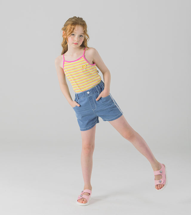 I LOVE J perint stripe tank top