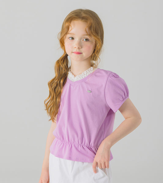 I LOVE J lydia frill cropped top