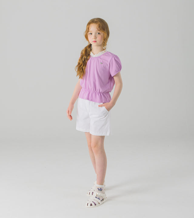 I LOVE J lydia frill cropped top