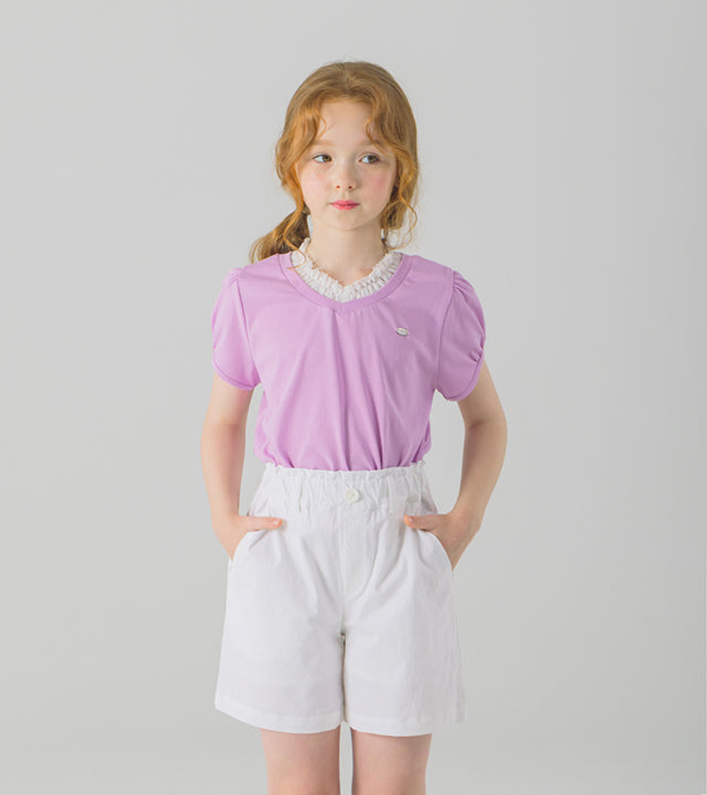 I LOVE J lydia frill cropped top