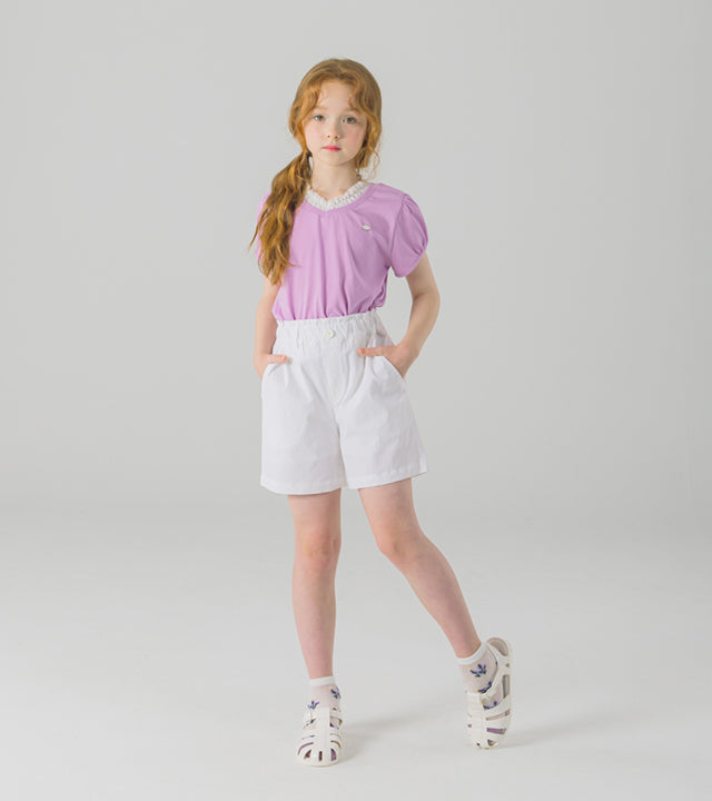 I LOVE J lydia frill cropped top